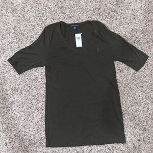 Women’s XL Ralph Lauren Green Stretchy Top NWT